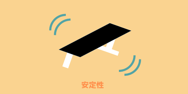 ベンチの安定性