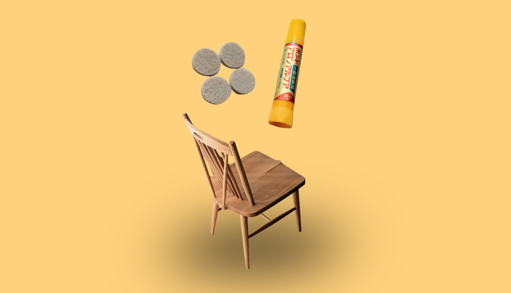 超簡単】椅子や家具の脚に付けた傷防止用フェルトがズレなくなる方法・改【アロンアルファでくっつけるだけ】 | BLUEZZLY